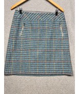 Talbots Mini Skirt Wool Lined Houndstooth Plaid Womens 8 Preppy Academia - £27.57 GBP