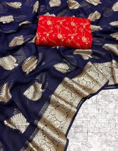 Pure Viscose Banarasi Saree Usa,Banarasi Silk Sarees,Indian Sarees For W... - $85.00