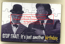 Laurel &amp; Hardy Puzzle Real Photo Puzzle Postcard Birthday Card Vintage P... - $39.99
