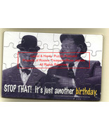 Laurel &amp; Hardy Puzzle Real Photo Puzzle Postcard Birthday Card Vintage P... - £31.46 GBP