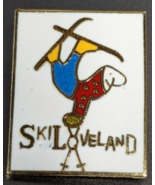 Vintage Ski Loveland Colorado Skiing Souvenir Enamel Lapel Pin - €10,96 EUR
