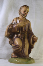 #1480 Plastic Nativity Joseph - Italy - may be 12&quot; Fontanini - 8 1/2&quot; Kneeling - £39.96 GBP