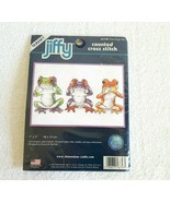 Counted Cross Stitch Kit Tree Frog Trio Sunset Jiffy 16758 7&quot; x 5&quot; Royce... - £8.74 GBP