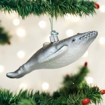 Old World Christmas Humpback Whale Nautical Coastal Glass Xmas Ornament 12487 - £15.85 GBP
