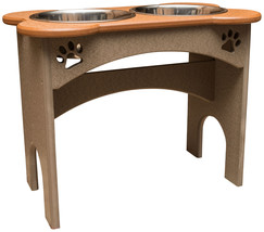 15&quot; ELEVATED DOG FEEDER - Large Vinyl Food &amp; Water Station in Custom Colors - $203.99+