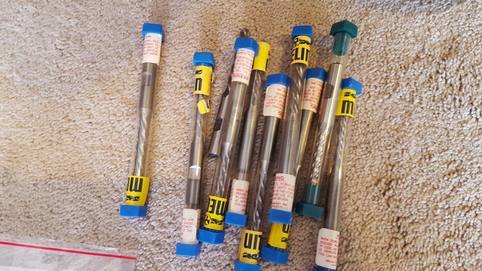 NEW LOT of 4 Melin Special End Mills Ball Tip - 4 Flute HSS 1/4 x 3/16 x... - $45.59