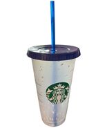 starbucks confetti color changing venti cup with blue straw - $20.89