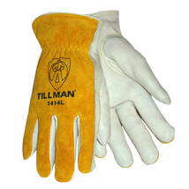 Grain Cowhide Leather Drivers Gloves, Split Leather Back, L - £41.63 GBP