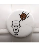 Milk and Cookies Button Pin 1&quot; Cute Flair Backpack Decor - $5.00