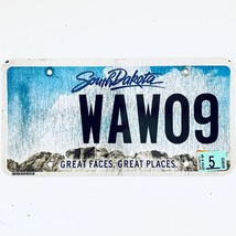 2019 United States South Dakota Great Faces Passenger License Plate WAW09 - $263.65 MXN