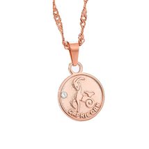 12 Zodiac Sign Constellations Necklace For Women constellation coin necklace, ro - £19.54 GBP