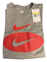 Nike Mens Sportswear Swoosh T-shirt Size XX-Large Color Dark Grey Heather - £35.04 GBP