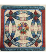 SEASONS OF HOME Quilt Plate Love Makes A House A Home JUNE Bradford Exch... - €42,65 EUR