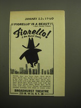 1960 Fiorello Play Advertisement - Fiorello is a beaut! - $14.99