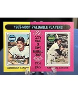 1975 Topps - 1969 Most Valuable Players #207 Willie McCovey, Harmon Killebrew - $1.99