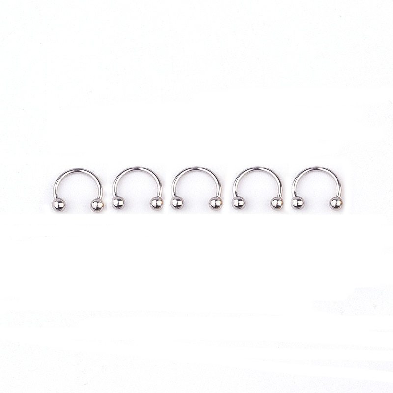 Primary image for 5PCS /Pack Surgical Steel Captive Bead Ring Ear Hoop Nose Ring Loop Ear Tragus C