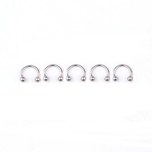 5PCS /Pack Surgical Steel Captive Bead Ring Ear Hoop Nose Ring Loop Ear ... - £9.63 GBP