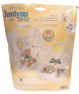 Janlynn Stamped Cross Stitch &quot;B&quot; is for Baby Bibs Set of 2 Kit #023-0236... - $14.99