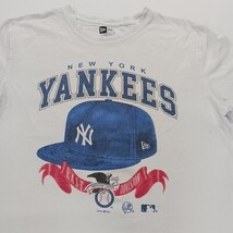 New Era Genuine Merchandise New York Yankees Mens L White Cotton Graphic T-Shirt image 6