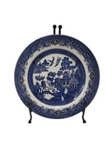 1 Churchill China Blue Willow Dinner Plate Staffordshire England 10 1/4&quot;  - £10.07 GBP
