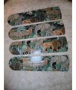 CUSTOM JUNGLE SAFARI CEILING FAN~LION APE PANDA ZEBRA ELEPHANT - $118.75