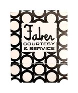 Faber Courtesy And Service Vintage Matchbook Matches Collectible Unstruc... - $373.49 MXN