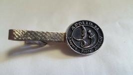 Vtg Collectible Apollo 14 Silver Tone Tie Bar Clip Shepard Roosa Mitchell - £23.80 GBP