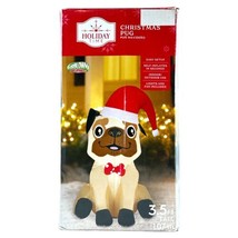 2023 Holiday Time Christmas Pug Dog Inflatable 3.5&#39; (Used In Good Condition) - £27.84 GBP