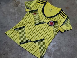 Adidas Colombia Yellow V-Neck Colombiana World Cup Soccer Jersey Women s... - $79.48