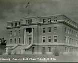 RPPC Columbus Montana MT - Stillwater Contea Tribunale Casa Unp Cartolin... - $31.82