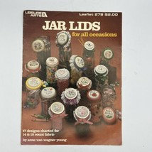 Jar Lids All Occasions 17 Designs Leisure Arts Counted Cross Stitch Leaflet #278 - $8.56