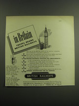 1949 British Railways Advertisement - In Britain travel means British Railways - £14.48 GBP