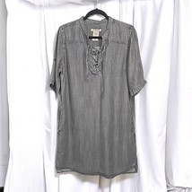 Philosophy Womans Dress  Juniors Large Gray Short Sleeve Lightweight Denim  - $20.56