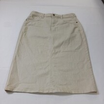 Christopher & Banks RN#63823 Women's Tan/Khaki Cotton Blend Denim Skirt Size 8 image 10