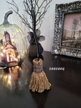 Halloween Resin Witch Broom Tier Tray Figurine Tabletop Prop Decor 8.5&quot; - $26.72