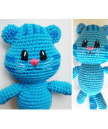 Crochet blue tiger doll - handmade doll stuffed animal Amigurumi - $60.00