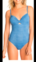 NWT Vera Bradley Twist-Front One-Piece Swimsuit X-Large Blue XL - £39.30 GBP