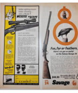 Lot of 2) Savage Model 24 Rifle &amp; Weaver Scope Model K Vintage  Print Ad... - £6.74 GBP