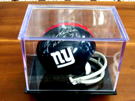 YA TITTLE NEW YORK GIANTS HOF SIGNED AUTO VINTAGE MINI TWO BAR HELMET JS... - $197.99