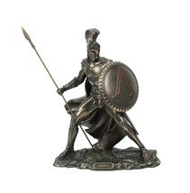 Greek King Leonidas Battle Warrior of Sparta Bronze Finished Tabletop Statue - £50.18 GBP