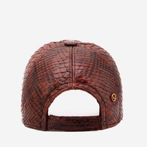 Boss Tan Python Leather Cap image 4