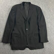 Emanuel Ungaro Blazer Mens 44L Black Jacket 3 Buttons 100% Wool Adults - $456.77 MXN