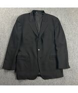 Emanuel Ungaro Blazer Mens 44L Black Jacket 3 Buttons 100% Wool Adults - $456.77 MXN