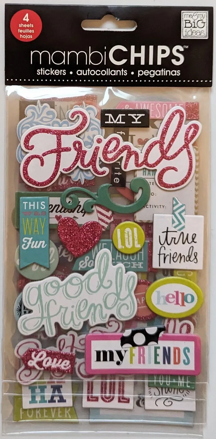 Mambi Chips | Friends Themed Scrapbooking Sticker Flip Pack | Me & My Big Ideas - $14.80