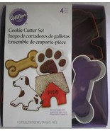 Wilton Cookie Cutter Cutters Metal Set Lot of 4 DOG Pet Bone Paw House P... - £11.72 GBP