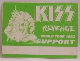KISS - VINTAGE ORIGINAL 1992 REVENGE CONCERT TOUR CLOTH BACKSTAGE PASS - $10.00