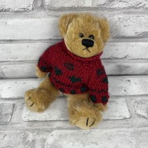 Ty Collectible Attic Treasures Bearkhardt Teddy Bear with Red Green Swea... - $6.52