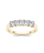 Authenticity Guarantee 
14K Yellow Gold 1 1/4ct Princess Diamond Five-St... - $1,749.99