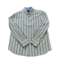 Tommy Bahama Mens Shirt Silk Blend Large Button Up Long Sleeve Striped C... - $281.45 MXN