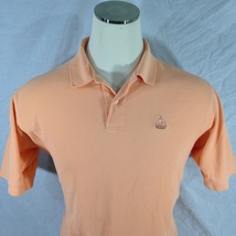 IZOD Mens Short Sleeve Polo Shirt  Orange ( Peach ) Size Large - £7.98 GBP